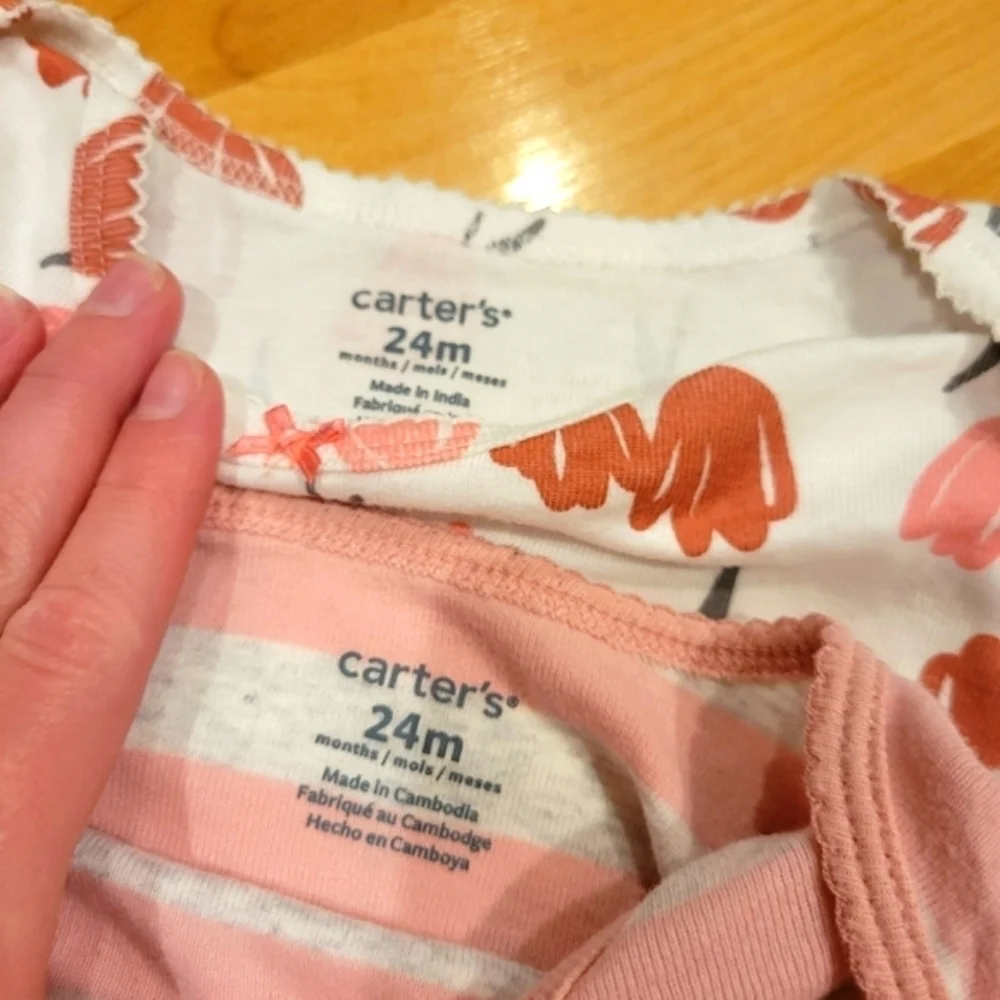 Carter's Long Sleeve Onesie Bundle Size 24 Months